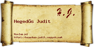 Hegedűs Judit névjegykártya
