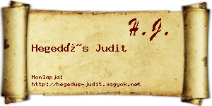 Hegedűs Judit névjegykártya